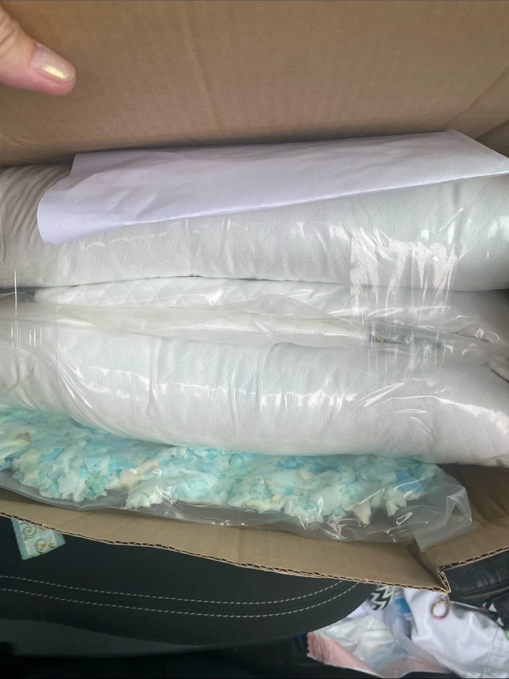 New Homemate Adjustable Memory Foam Side Sleeper Pillow - White